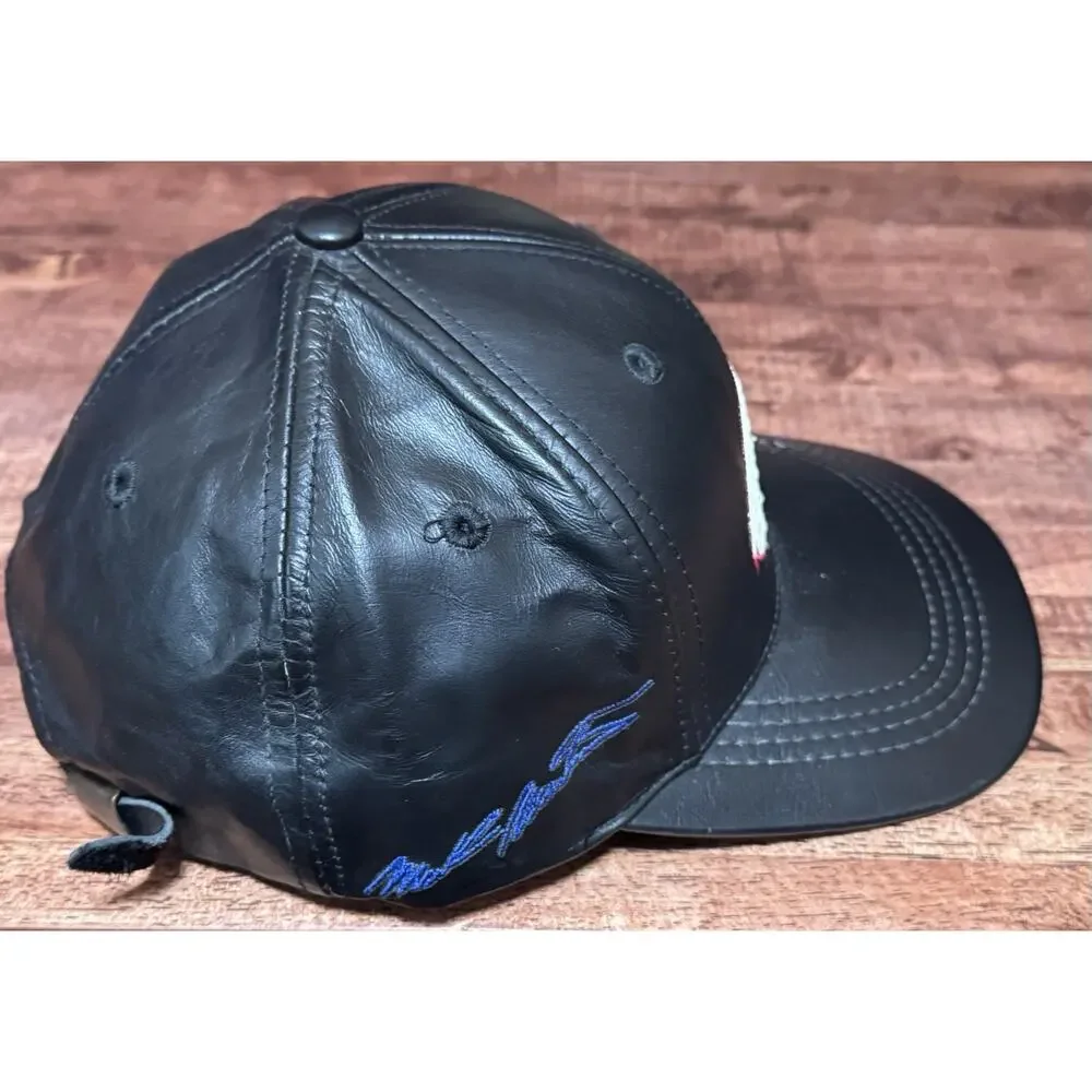 Mark Martin Roush Nascar Racing Leather Hat Buckle Strap Black